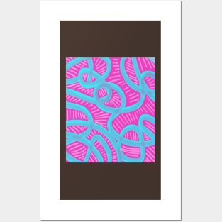 Neon Swirls Posters and Art